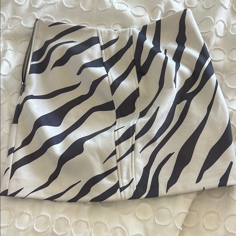 Zebra Print Mini Skirt